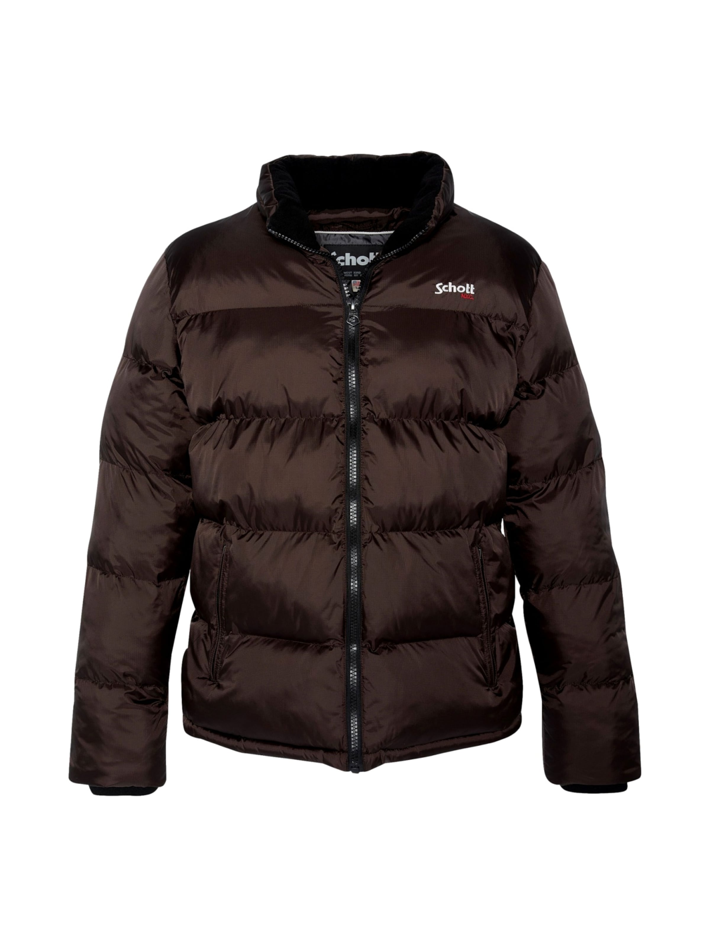 Schott NYC Winter jacket 'IDAHO' in Brown: front