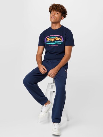 Superdry Тениска 'Cali' в синьо