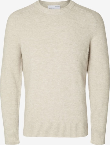 SELECTED - Jersey 'Rai' en beige: frente