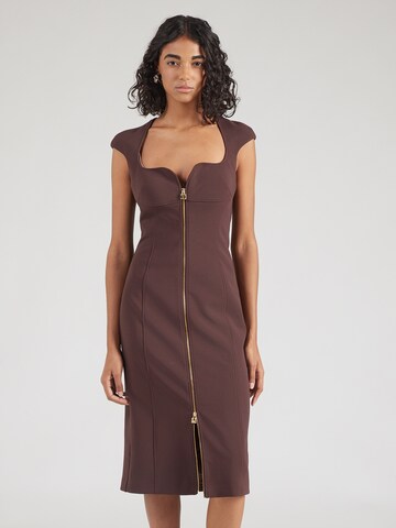 Robe Elisabetta Franchi en marron : devant