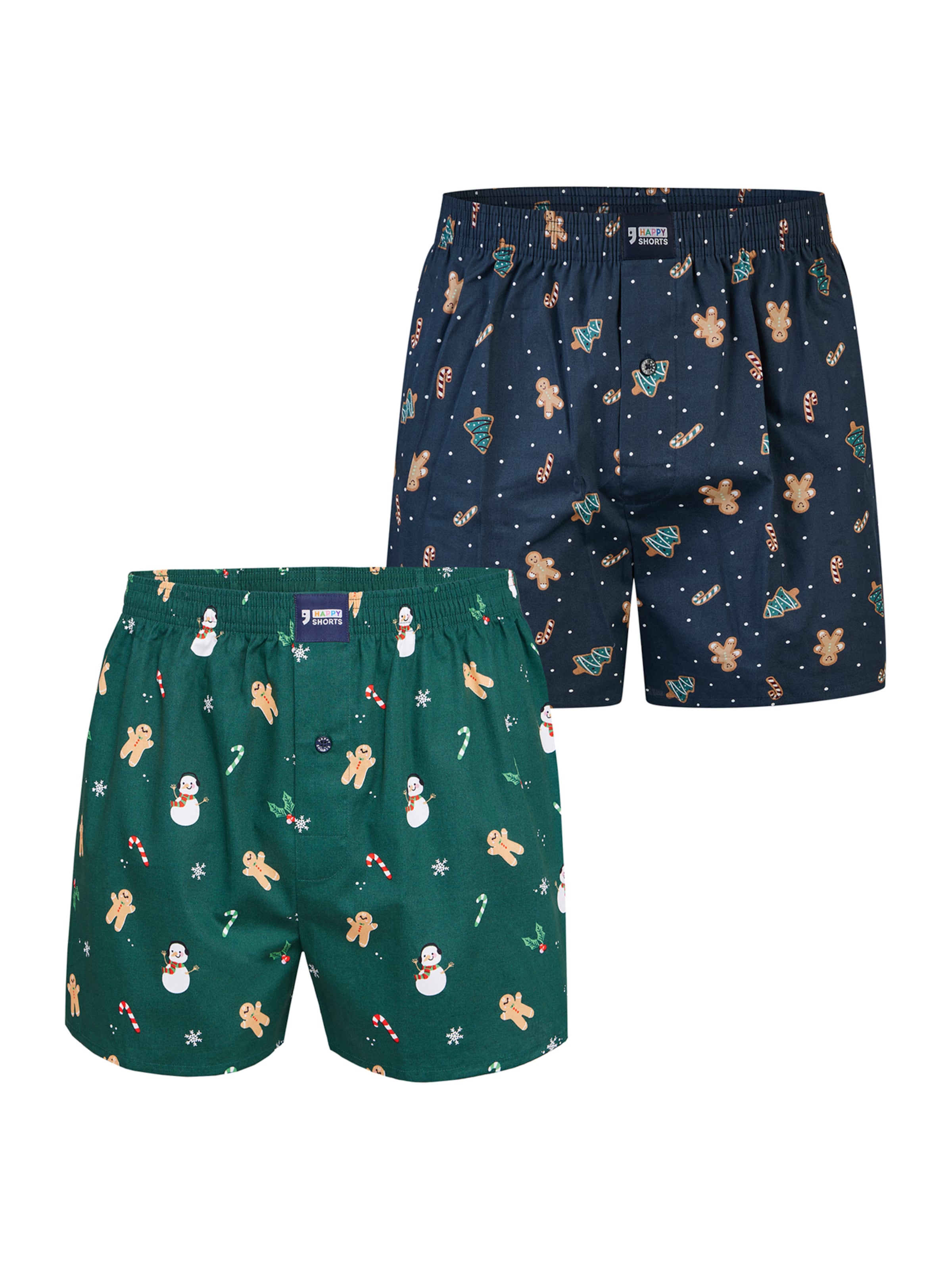 Boxers ' Xmas ' Happy Shorts en bleu : devant