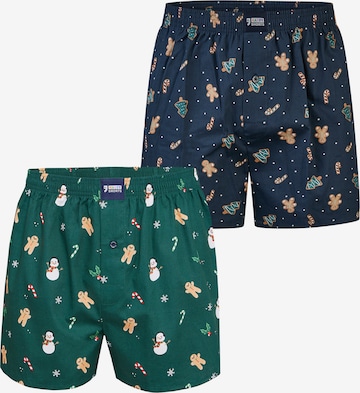 Boxers ' Xmas ' Happy Shorts en bleu : devant