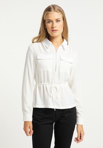 usha BLUE LABEL Blouse in Wit: voorkant