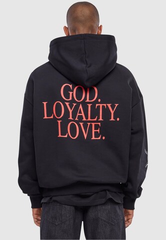 Felpa 'God Loyalty Love' di MT Upscale in nero