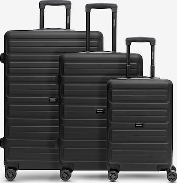 Redolz Suitcase Set in Black: front