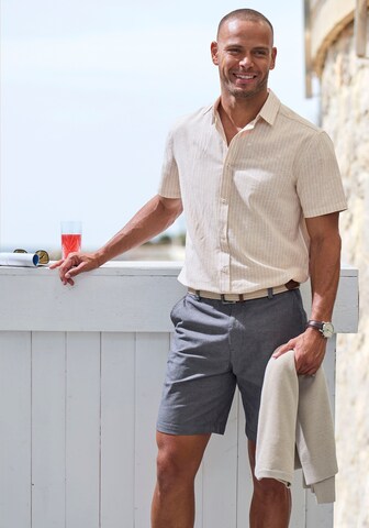 JOHN DEVIN Regular Fit Hemd in Beige