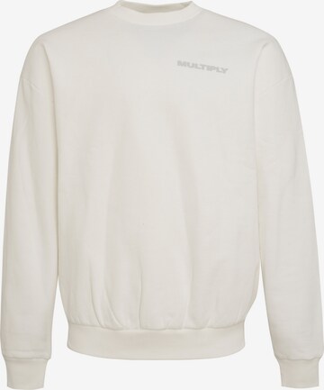 Multiply Apparel Sweatshirt 'Multiply' in Wit: voorkant