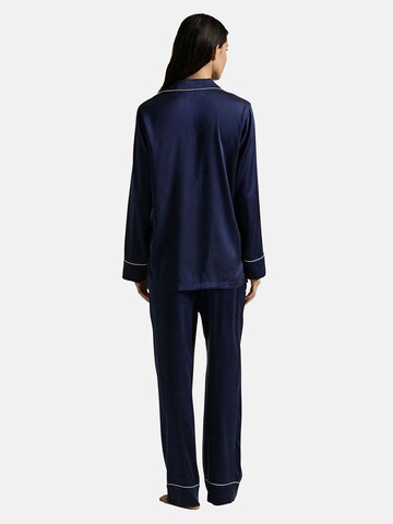 Polo Ralph Lauren Pyjama ' Heritage Silk ' in Blauw