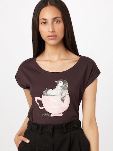 Iriedaily Shirt 'Pingulax Tee' in Bruin: voorkant