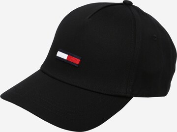 Tommy Jeans Cap in Black: front