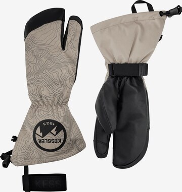 KESSLER Full Finger Gloves in Grey: front