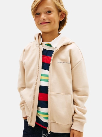 TOMMY HILFIGER Sweatjacka i beige: framsida