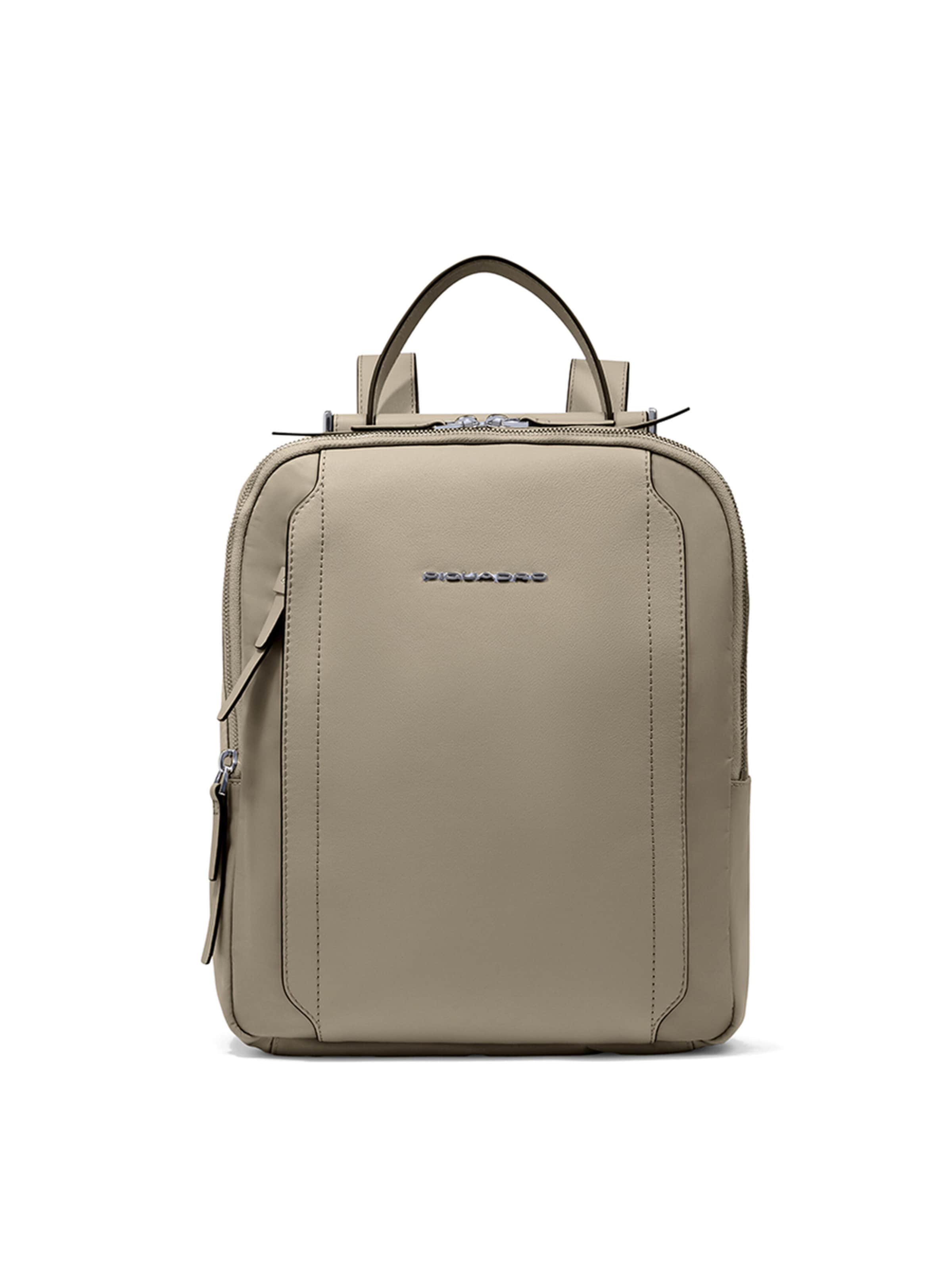 Piquadro Rugzak in Beige: voorkant