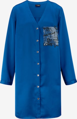 MIAMODA Blouse in Blue: front