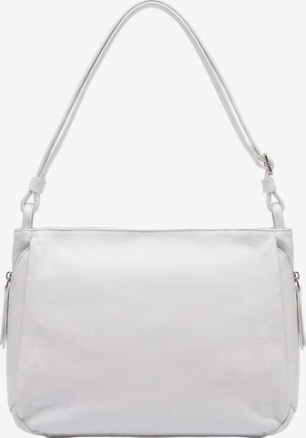 Borsa a spalla 'Genuina' di Virginia Rhinè in bianco: frontale