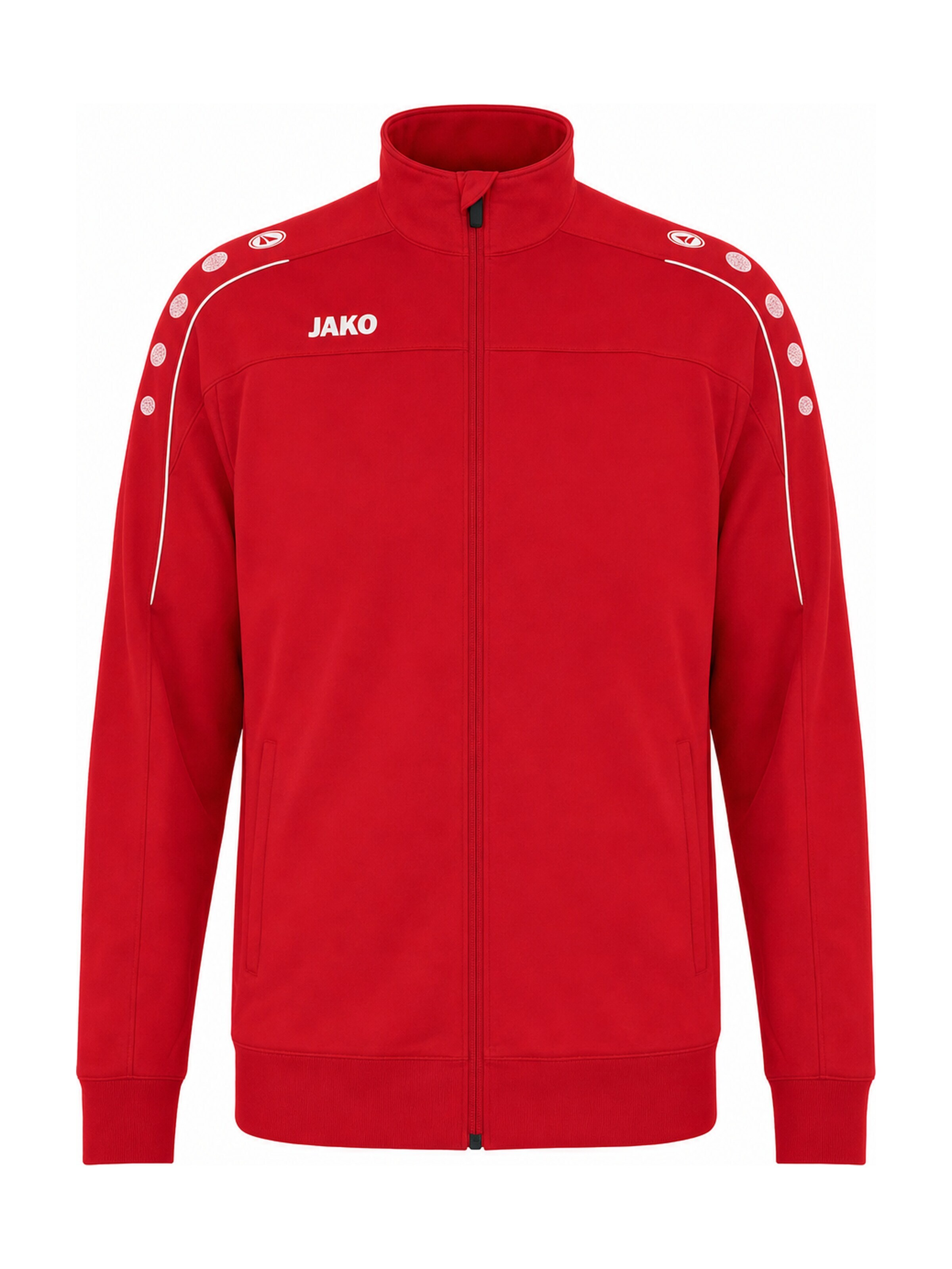 JAKO Zip-Up Hoodie 'Herren Sweatjacke' in Red: front