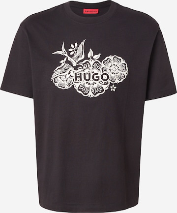 juoda HUGO Marškinėliai 'Dangen': priekis