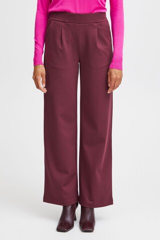 b.young Wide leg Broek 'Rizetta' in Rood: voorkant