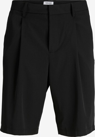 JACK & JONES Regular Pleat-front trousers 'PECHE' in Black: front