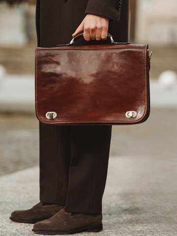 Mallette 'Illusions' Time Resistance en marron : devant