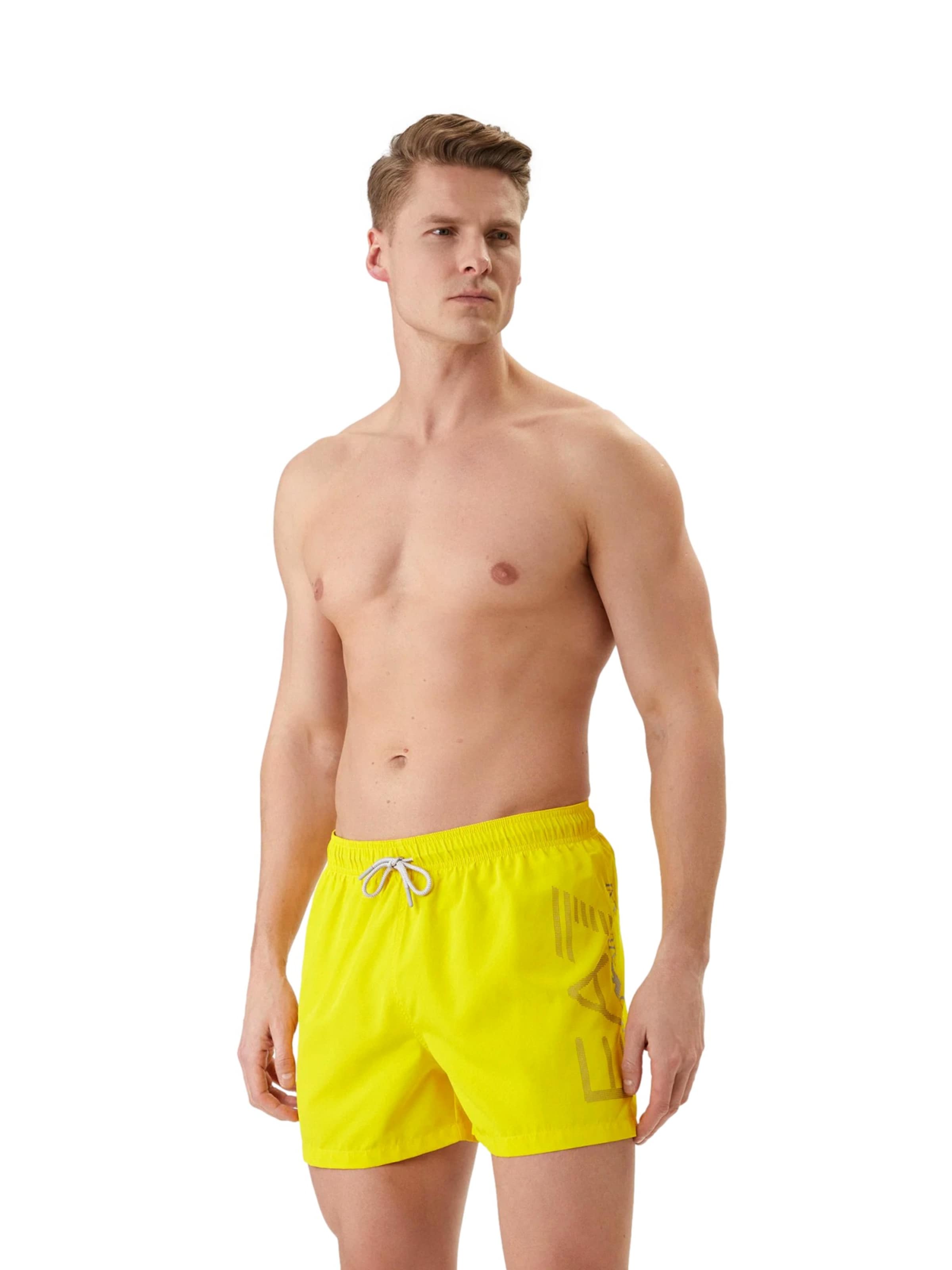 EA7 Emporio Armani Zwemshorts in Geel: voorkant