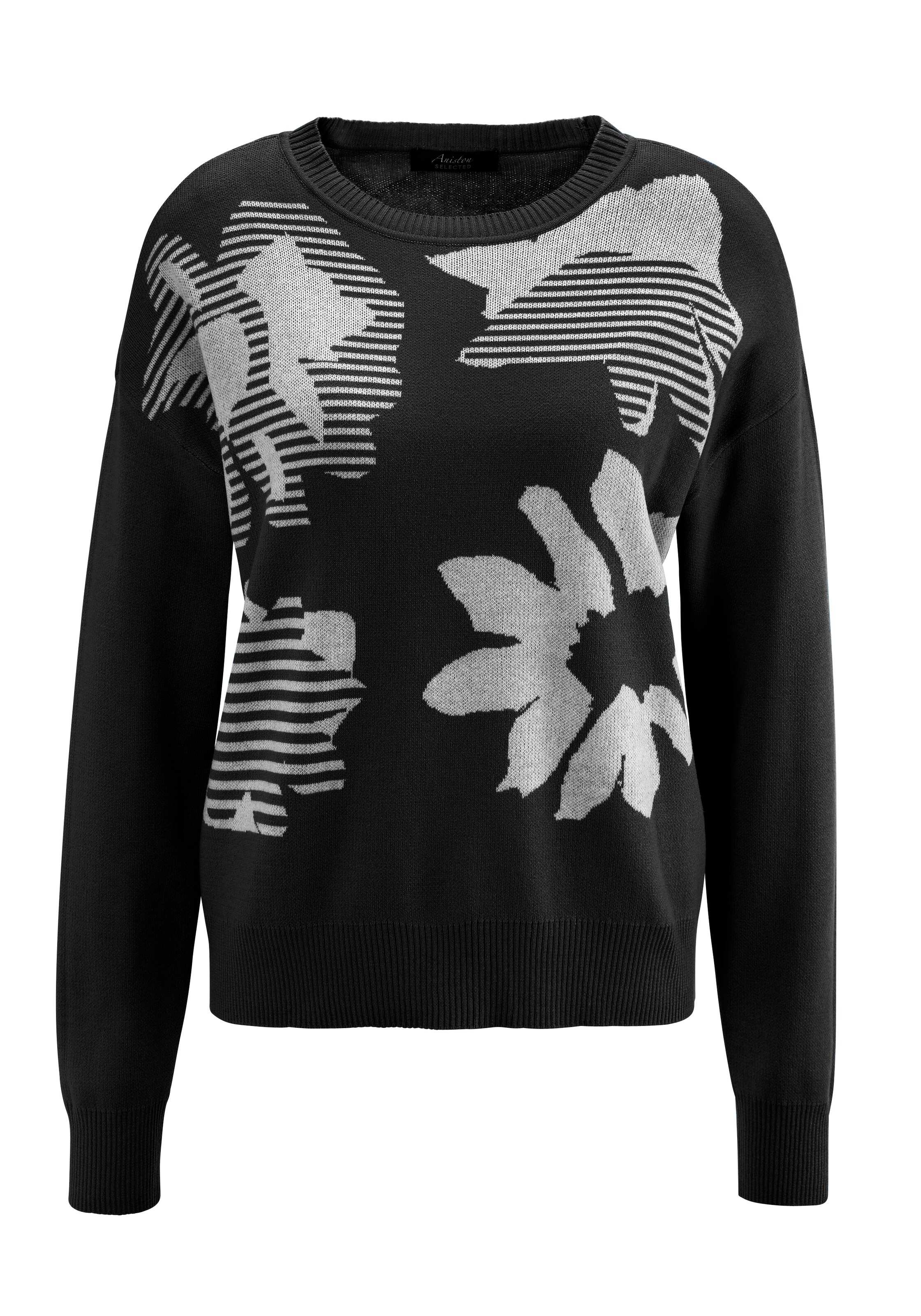 Aniston SELECTED Pullover in Schwarz: Vorderseite
