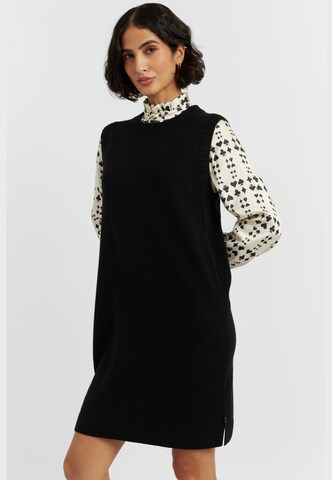 Chinti & Parker - Vestido de punto 'Basics' en negro: frente
