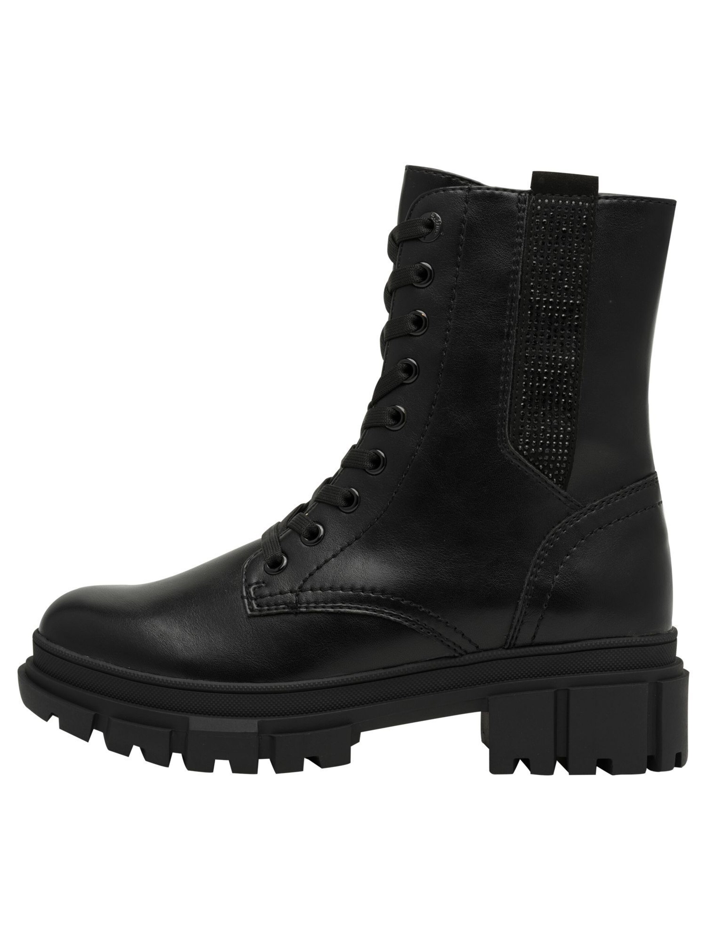 s.Oliver Lace-Up Ankle Boots in Black