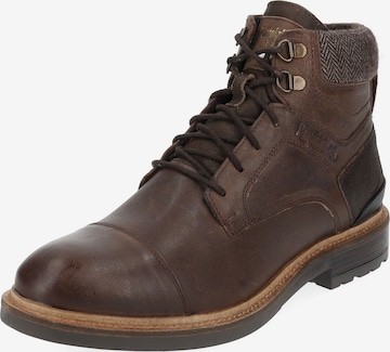 PANTOFOLA D'ORO Lace-Up Boots 'Trivento' in Brown: front