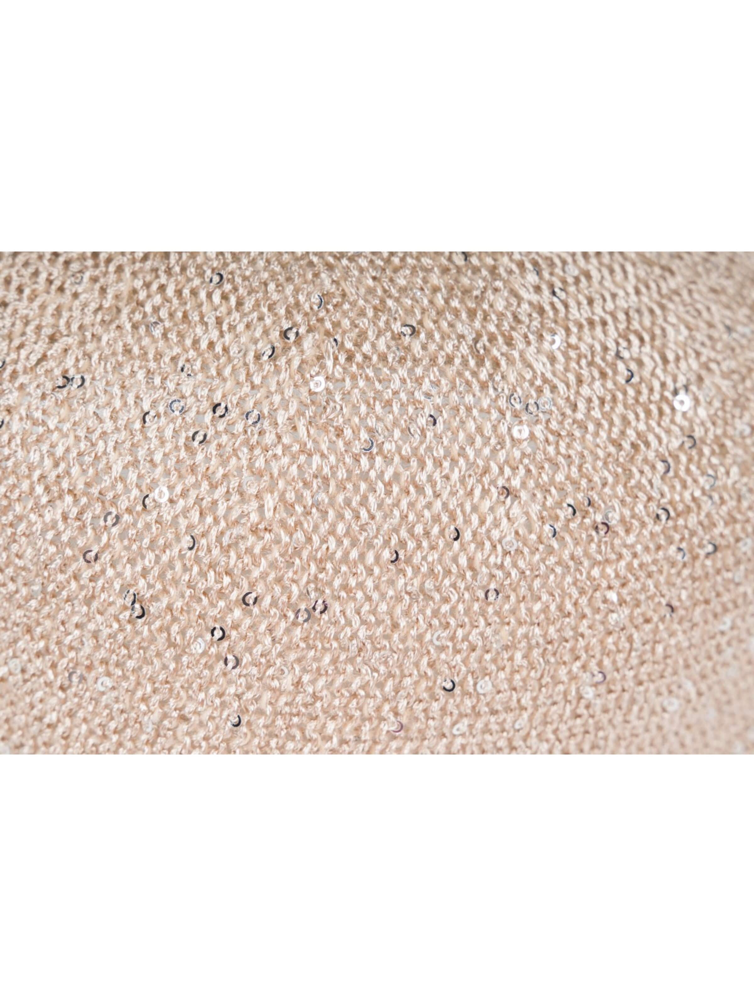 styleBREAKER Cap 'Gewebtes Baseball Cap Pailletten' in Beige