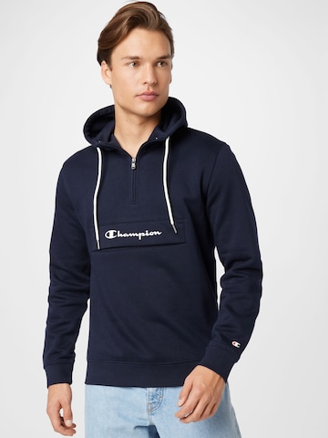 Bluză de molton de la Champion Authentic Athletic Apparel pe albastru: față