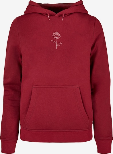 Merchcode Sweatshirt 'Rose' in bordeaux / weiß, Produktansicht