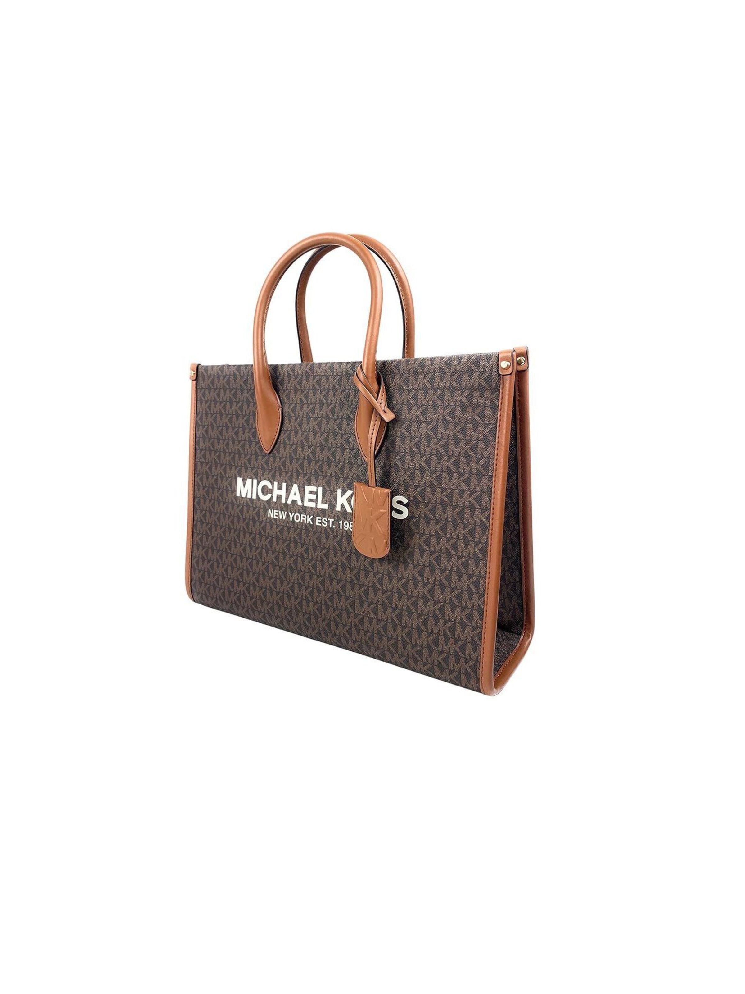 Michael Kors Handbag 'Mirella Medium Signature Logo Tote Bag' in Brown