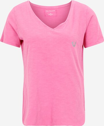 True Religion Тениска в розово: отпред