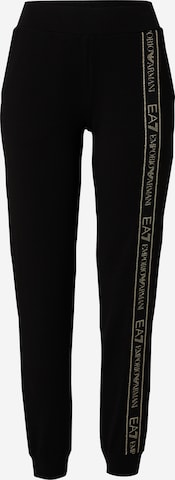 EA7 Emporio Armani Tapered Trousers in Black: front