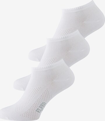 ELBEO Sneakersocken ' 3er-Pack Breathable ' in Weiß: predná strana
