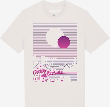 Watapparel Shirt ' Sun and Moon Skyline ' in White: front