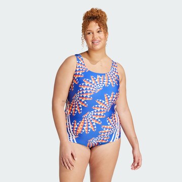 ADIDAS SPORTSWEAR Bralette Active Swimsuit 'Farm Rio' in Blue: front