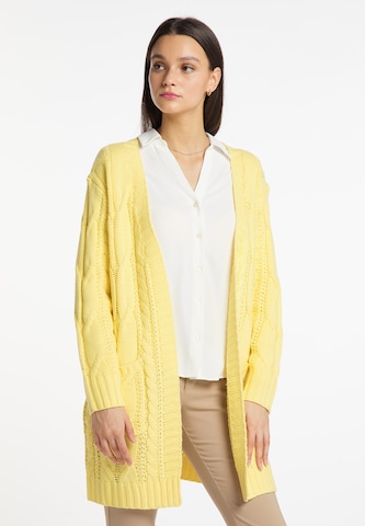 Cardigan Usha en jaune : devant