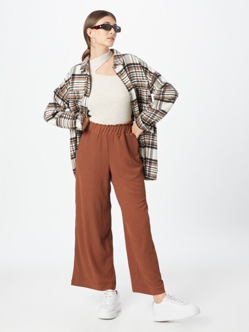 TOM TAILOR DENIM Wide leg Pants in Brown