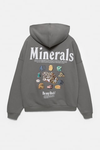 Pull&Bear Sweatshirt 'MINERALS' in Grau