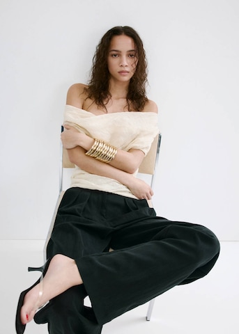 MANGO Wide Leg Hose 'Marga' in Schwarz