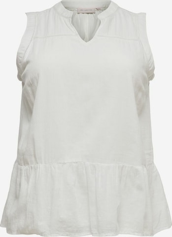 Camicia da donna di ONLY Carmakoma in bianco: frontale