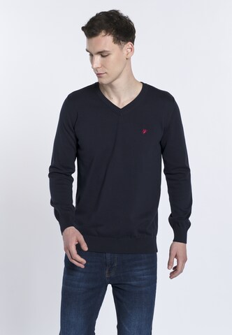 DENIM CULTURE Sweter 'TITO' w kolorze niebieski