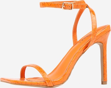 Sandales à lanières 'BELLA' Simmi London en orange : devant