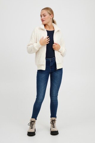 Oxmo Fleece Jacket 'Anneka' in White