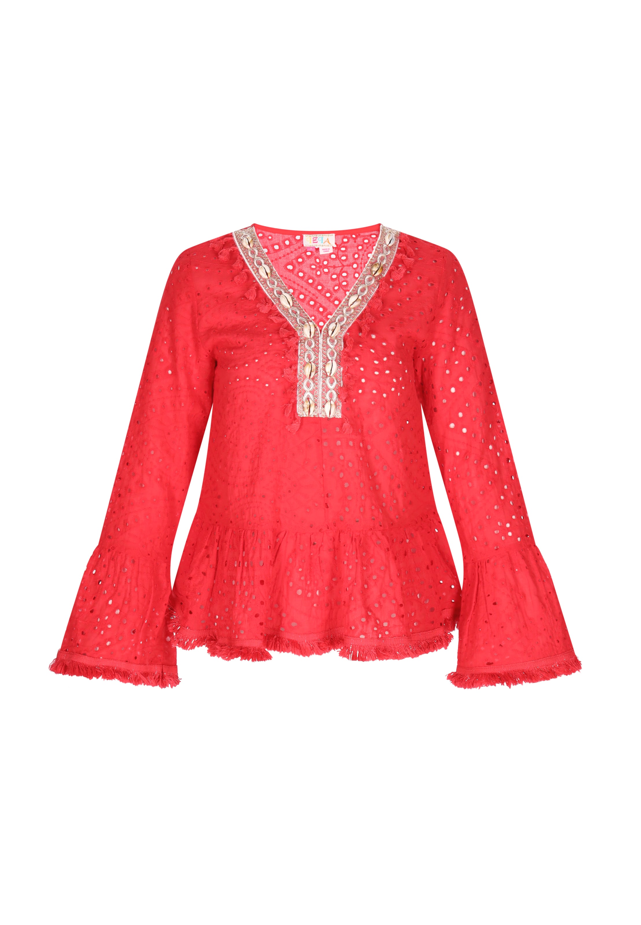 IZIA Blus i röd: framsida