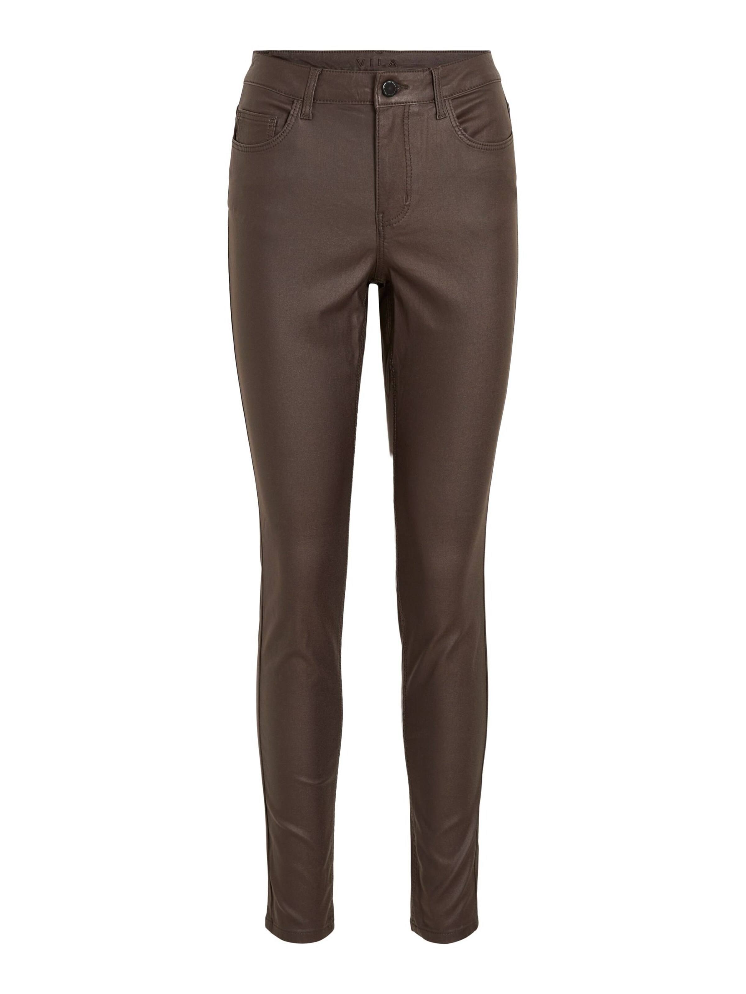 VILA Trousers 'VISARAH' in Brown: front