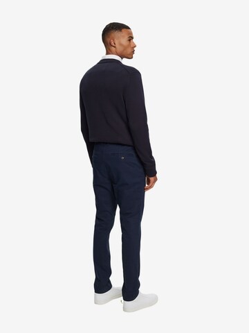 Coupe slim Pantalon chino ESPRIT en bleu