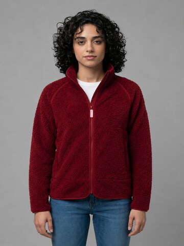 Derbe Fleece Jacket 'Kuschelby' in Red: front